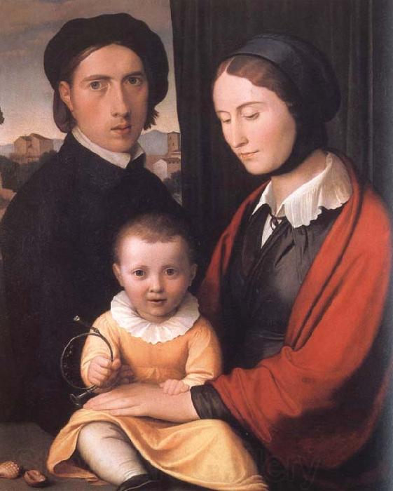 Friedrich overbeck The Artist with his Family Spain oil painting art